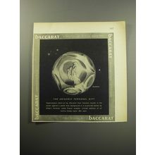 1957 Baccarat Aquarius Paperweight Advertisement - The uniquely personal gift