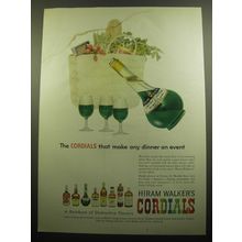1957 Hiram Walker's Cordials Ad - The Cordials that make any dinner an event