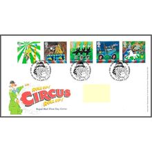 2002 GB FDC - Circus - Typed Address