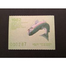ICOLLECTZONE US Alaska 1982 King Salmon Fishing Stamp VF NH