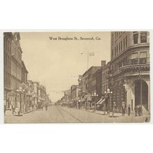 USA GEORGIA Savannah West Broughton Street Original Vintage RPPC from 1900s