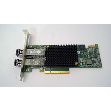 Emulex LPE16002 Dual Port 16GB SFP+ Fibre Channel Adapter P005947 w/2 SFP High