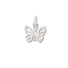 Sterling Silver Open Wing Segments Butterfly Pendant