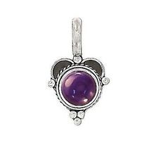 Sterling Silver Hand-Made Genuine Stone Bali Pendant