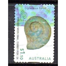 AUSTRALIA: 2020, $1.10 OPALISED SHELL, CRETACIOUS PERIOD, USED S/A STAMP. 683