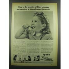 1939 Ipana Tooth Paste Ad - Practice of Gum Massage