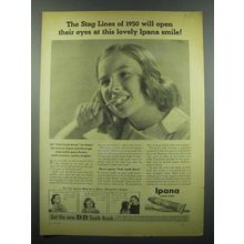 1939 Ipana Tooth Paste Ad - The Stag Lines of 1950