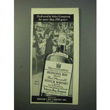1953 Hudson's Bay Scotch Ad - in Select Company