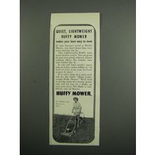 1953 Huffy Mower Ad - Quiet, Lightweight