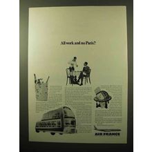 1964 Air France Airline Ad - All work and No Paris?