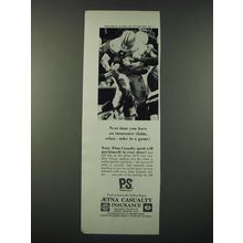 1964 Aetna Insurance Ad - Take in a Game