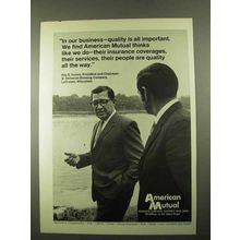 1969 American Mutual Ad - Quality is All Important