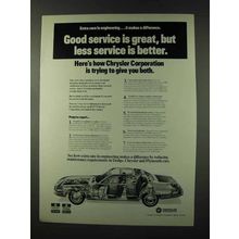 1973 Chrysler Ad - Good Service is Great