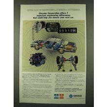 1973 Chrysler Corporation Ad - Engineering Differences