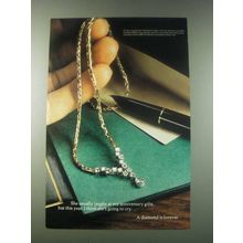 1977 De Beers Diamonds Ad - She Usually Laughs at my Anniversary Gifts