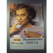 1981 Barclay Cigarettes Ad - Pleasure Back