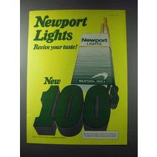 1981 Newport Lights Cigarettes Ad - Revive Your Taste