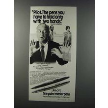 1981 Pilot Fineliner Razor Pens Ad - Rodney Dangerfield