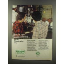 1985 Farm Credit Service Ad - Serves Farmers and Their Cooperatives