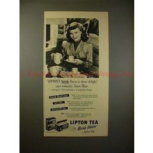 1945 Lipton Tea Ad w/ Janet Blair - Sheer Delight!!