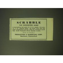 1948 Production & Marketing Corp. Scrabble Board Game Advertisement