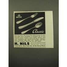 1950 H. Nils Classic Silverware Advertisement