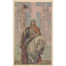 Jakub Obrovsky SV Vaclav A Praze Knight Czech Old Painting Postcard