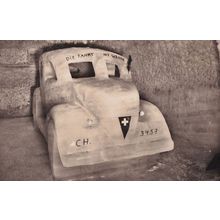 Jungfraujoch Antique Switzerland Real Photo Car Postcard
