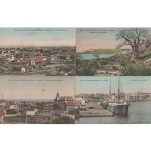 Dakar Senegal Boat Ship Hospital Panorama 4x African Old Postcard s