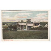 Britannia Tubular Bridge Menai Postcard Peacock Brand Wales