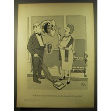 1961 Hoover Vacuum Advertisement - art by George Price - If there isn't room