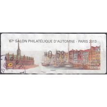 France 2013 Timbre distributeur Lisa Copenhague Cachet rond
