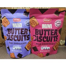 Benton's Mini Butter Biscuits Dark & Milk Chocolate 3.53oz 100g (2 Bags)