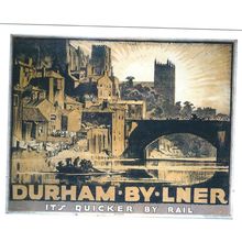 UK RAIL ADVERISING LNER TO DURHAM CARD NO 10175884