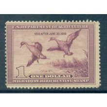 RW5 $1 Pintail Drake and Hen Alighting Average MDG NA1695