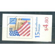 2921c-d Bk227A 32c U.S. Flag Over Porch Fine MNH 2 Pane/10/5 L00221