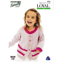 Knitting Pattern Child Cardigan Jacket Loyal #K736 6ms-4yrs 4ply Wool/3 Colours