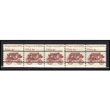 1898Ab 4c Stagecoach Fine MNH Dry Gum PNC 5/5 Line Gap AA0031