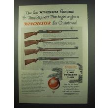 1955 Winchester Ad - Model 50 Shotgun; Model 70 Rifle +