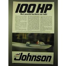 1966 Johnson V-100 Golden Meteor Outboard Motor Ad