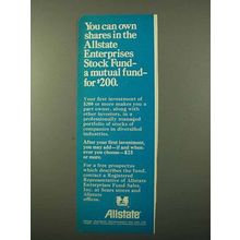 1971 Allstate Insurance Ad - You Can Own Shares