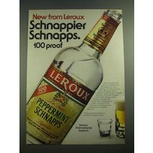 1982 Leroux Peppermint Schnapps Ad - Schnappier