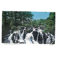 BETWS-Y-COED, Swallow Falls unused vintage postcard by Valentine =