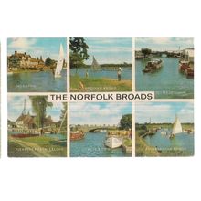 multiview, NORFOLK BROADS. used postcard by J. Salmon 1982 pm #