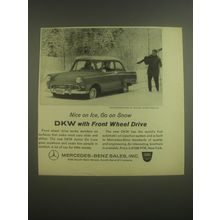 1962 Mercedes-Benz DKW Junior De Luxe Car Ad - Nice on Ice, go on snow