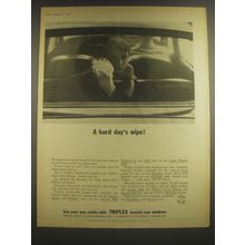 1965 Triplex Heated Rear Windows Ad - A hard day's wipe