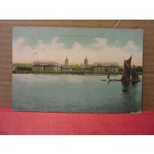 GREENWICH HOSPITAL, LONDON used antique postcard 1907 pm =