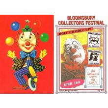 Circus Clown The Cobra Snake Freak Woman 2x Advertising Postcard s