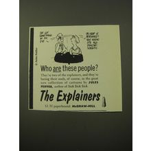1960 McGraw Hill Book Advertisement - The Explainers by jules Feiffer