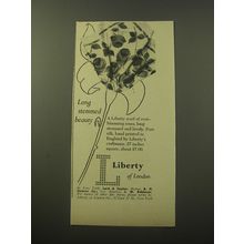 1960 Liberty of London Scarf Advertisement - Long stemmed beauty